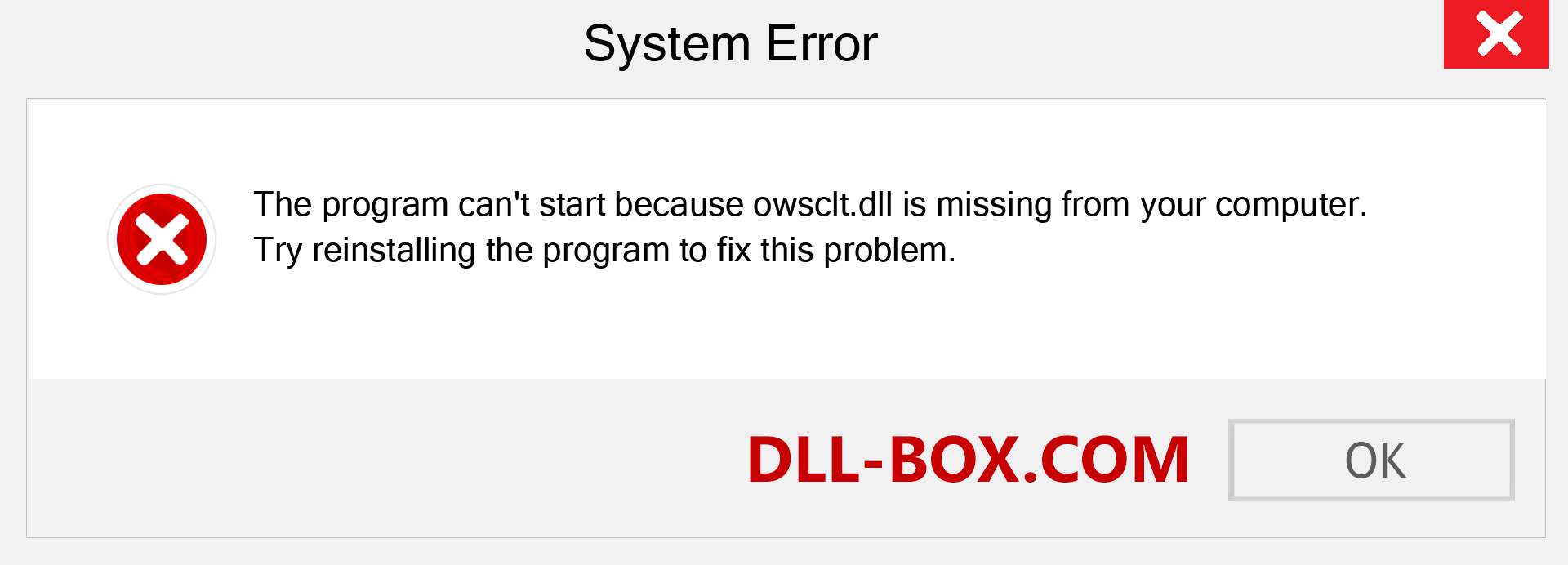  owsclt.dll file is missing?. Download for Windows 7, 8, 10 - Fix  owsclt dll Missing Error on Windows, photos, images